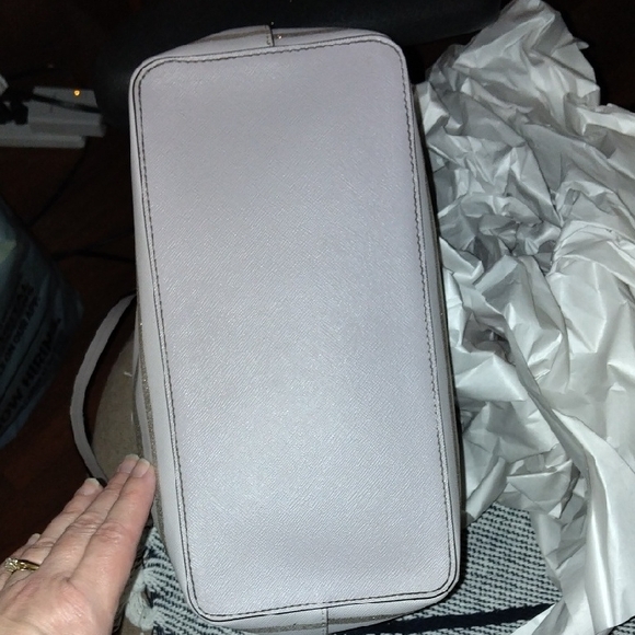 Kate Spade  Silver Glitter Striped Tote Bag - Picture 6 of 6